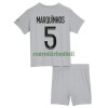 Maillot de Supporter Paris Saint-Germain Marquinhos 5 Extérieur 2022-23 Pour Enfant